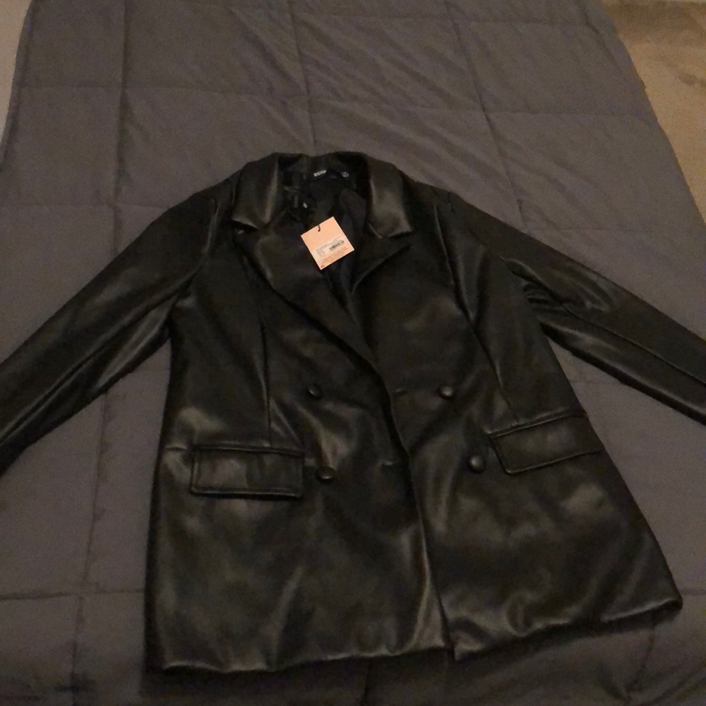 Faux Leather oversized Blazer